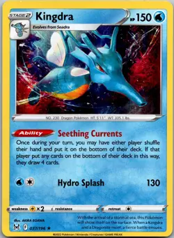 Kingdra 037/196 - SWSH11: Lost Origin Pokemon NM Holo - Image 1
