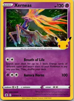 Xerneas 012/025 - Celebrations Pokemon TCG NM Holofoil - Image 1