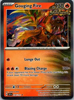 Gouging Fire 038/191 - SV08: Surging Sparks Pokemon TCG NM Holofoil - Image 1