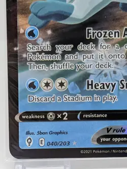 Sealed Pokemon Glaceon V 040/203 - Snowflake Stamp - Promo - Near Mint SEALED - Image 4