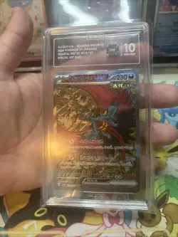 Pokemon Terastal Festival Roaring Moon EX 218/187 Special Art Rare TAG 10 - Image 2