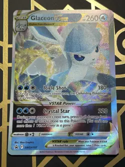 Glaceon VSTAR SWSH197 Sword & Shield Black Star Promo Holo Pokemon - Image 1