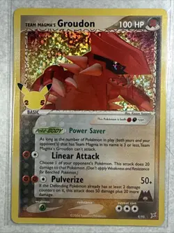 Pokemon Groudon Holo Rare Call of Legends 9/95 100 HP English - Image 1