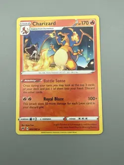 2020 Pokemon Vivid Voltage Non Holo Charizard 25/185 Rare Nice! - Image 2