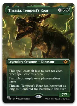 Thrasta, Tempest's Roar (Borderless) #318 (NM) Modern Horizons 2 MH2 Magic MTG - Image 1