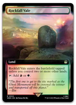 Rockfall Vale (Extended Art) #510 (Foil) (NM) Doctor Who WHO Magic MTG - Image 1
