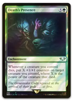 Death's Presence (Surge Foil) #212 (NM) Warhammer 40,000 40K Magic MTG - Image 1