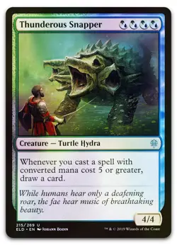 Thunderous Snapper #215 (Foil) (NM) Throne of Eldraine ELD Magic MTG - Image 1