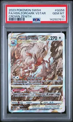 Hisuian Zoroark Vstar GG56/GG70 Sword Shield Crown Zenith Pokemon PSA 10 - Image 1