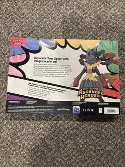 Pokemon Ascended Heroes Mega Lucario Premium Poster Collection Box TCG - Image 2