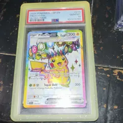 Pokemon Pikachu ex Ultra Rare Holo PSA 10 Sv08 Surging Sparks 219/191 2024 - Image 1