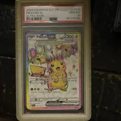 Pokemon Pikachu ex Ultra Rare Holo PSA 10 Sv08 Surging Sparks 219/191 2024 - Image 3