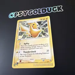 Pikachu 012 Black Star Promo 2003 EX Series Holo Pokemon Card creased E9 - Image 3