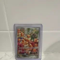 Pokemon Eevee Full Art SV02/SV111 Common Card TCG English Basic Beast - Image 1