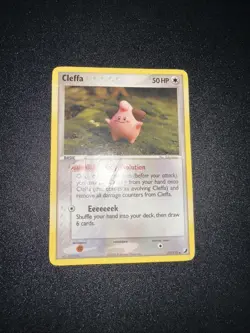 Pokemon TCG Cleffa 21/115 EX Unseen Forces Regular Rare Yuka Morii DMG - Image 1