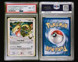 2009 POKEMON PLATINUM RAYQUAZA C-HOLO SUPREME VICTORS PSA 8 - Image 3
