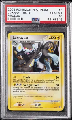 2009 POKEMON PLATINUM ARCEUS #5 LUXRAY-HOLO PSA 10 - Image 1