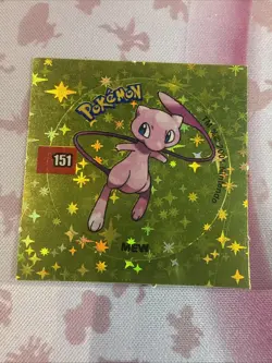 2001 Taps Gold Holo Mew Mewtwo Pog Stickers Pokemon Non-TCG - Image 2