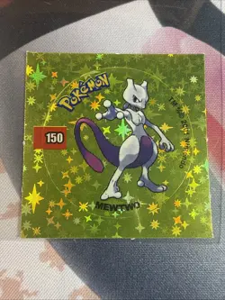 2001 Taps Gold Holo Mew Mewtwo Pog Stickers Pokemon Non-TCG - Image 3