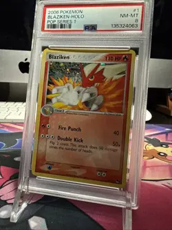 2006 PSA 8 Pokemon TCG Blaziken (Holo) #1 POP Series 1 Ships Fast - Image 1