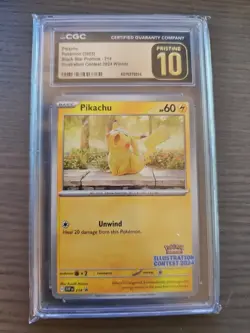 Pokemon SVP Pikachu TCG Illustration Contest 2024 Black Star Promo Card #214 - Image 1