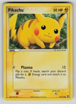 Pikachu 74/112 Common FireRed & LeafGreen Pokemon MP - Image 1