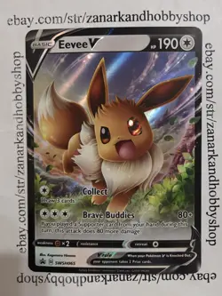 Pokemon Eevee V SWSH065 Black Star Promo NM - Image 1