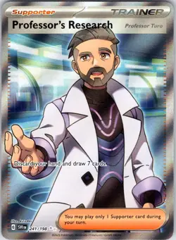 PROFESSOR'S RESEARCH (PROFESSOR TURO) 241/198 SCARLET & VIOLET POKEMON NM/M - Image 1
