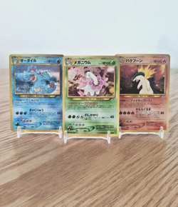 2000 Pokemon Premium File Japanese Holo Set Meganium Feraligatr Typhlosion - VG - Image 1