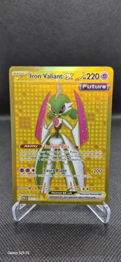 Pokemon TCG Iron Valiant EX Paradox Rift 261/182 Hyper Rare - Image 1