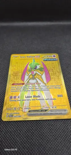 Pokemon TCG Iron Valiant EX Paradox Rift 261/182 Hyper Rare - Image 2