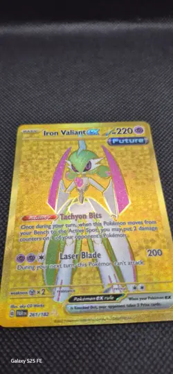 Pokemon TCG Iron Valiant EX Paradox Rift 261/182 Hyper Rare - Image 3