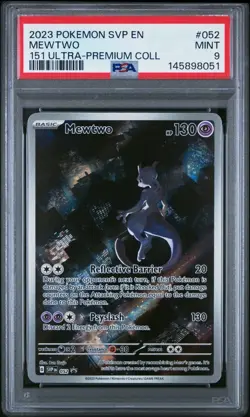 2023 POKEMON SVP PROMO 151 ULTRA-PREMIUM COLLECTION #052 MEWTWO PSA 9 - Image 1