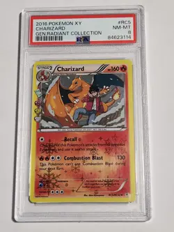 2016 POKEMON XY CHARIZARD GEN. RADIANT COLLECTION #RC5 PSA 8 - Image 1