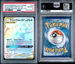2019 Pokemon SM Cosmic Eclipse Blastoise Piplup Tag Team GX #253/236 PSA 10 - Image 3