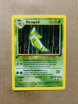 1st Edition SPANISH Metapod 54/102 Base Set - Common Pokemon Card - NM/Mint - Image 1