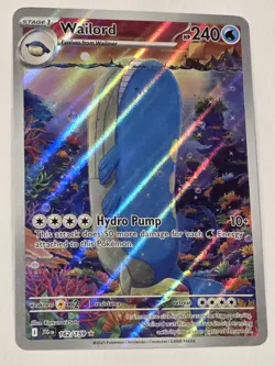 Pokemon TCG Wailord Special Illustration Rare Card Journey Together 162/159 - Image 2