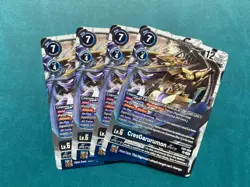 CresGarurumon ACE EX9-020 Playset Versus Monsters Digimon Card Game x4 - Image 1