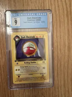 2000 Team Rocket Pokemon 1st Edition Dark Electrode Non-Holo 34/82 -CGC 9- - Image 1