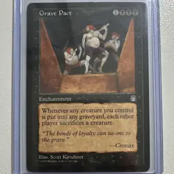 Magic: The Gathering Grave Pact Stronghold Rare Enchantment Black 1998 Kirschner - Image 1