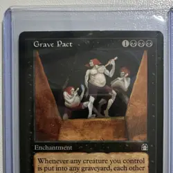Magic: The Gathering Grave Pact Stronghold Rare Enchantment Black 1998 Kirschner - Image 3