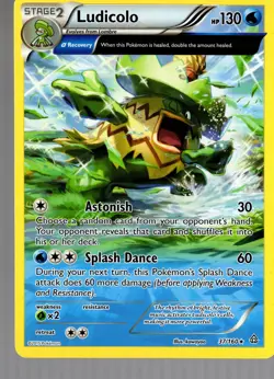 Ludicolo (Alpha) 37/160 Rare XY - Primal Clash Non Holo Pokemon Card MP -- L27 - Image 1