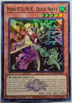 Yugioh Noh-P.U.N.K. Deer Note BLMM-EN076 Ultra Rare 1st Edition - Image 1