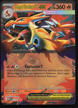 Mega Charizard Y ex 030 Holo MEP Mega Evolution Promo Pokemon - NM - Image 1