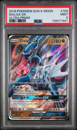 Dialga Gx Pokemon Sun & Moon Ultra Prism 100/156 PSA 9 - Image 1
