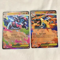 Pokemon TCG Mega Charizard ex X MEP 029 and Y MEP 030 Black Star Promo NM/M - Image 1