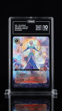 Disney Lorcana Winterspell Elsa 233/204 - Ice Artisan Enchanted TAG 10 TOP POP! - Image 1