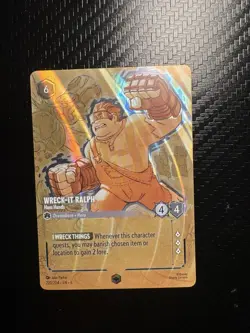 Disney Lorcana Wreck-It Ralph Ham Hands Enchanted 220/204 Azurite Sea NM - Image 1