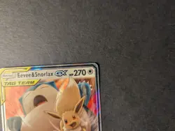 Eevee & Snorlax GX 120/181 Team Up Sun & Moon Tag Team Holo Card - Near Mint - Image 4