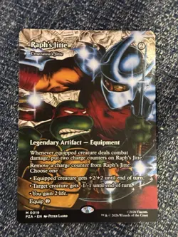 Raph's Jitte / Umezawa's Jitte Borderless 0019 M Source Material | TMNT MTG NM - Image 1